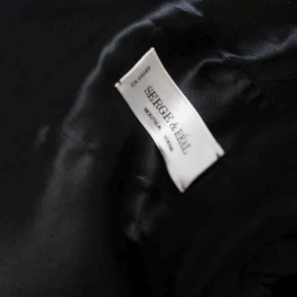 SERGE & REAL BLACK BUTTON CLOSE BLAZER JACKET 10 * - Picture 8 of 8